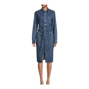 Rag & Bone Mia Belted Denim Dress Size XL